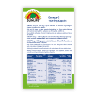 SUNLIFE® Omega 3 Kapseln 1000 mg 60 Stk Fischöl Herzgesundheit Nahrungsergänzung Gehirnfunktion Gesundheitsförderung + 180 mg EPA & 120 mg DHA