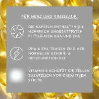 SUNLIFE® Omega 3 Kapseln 1000 mg 60 Stk Fischöl Herzgesundheit Nahrungsergänzung Gehirnfunktion Gesundheitsförderung + 180 mg EPA & 120 mg DHA