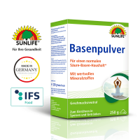 SUNLIFE® Basenpulver 250g Säure-Basen-Haushalt Übersäuerung Mineralien Vitamine Spurenelemente