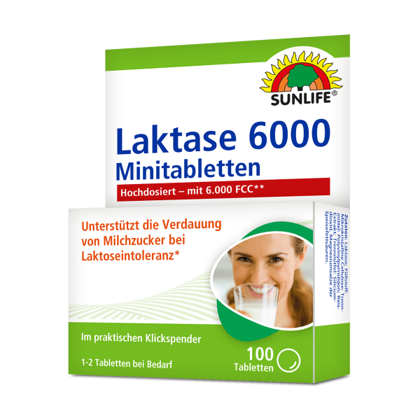 SUNLIFE® Laktase 6000 FCC Minitabletten 100 Stk...