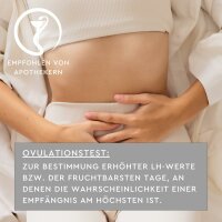 SUNLIFE® Ovulationstest 5 Stk Schnell-Teststäbchen Fruchtbarkeitstest Eisprung Wahrscheinlichkeit Eisprung + Labor getestet