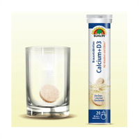 SUNLIFE® Calcium + Vitamin D3 Brausetablette Zitrone& Limette für Knochen& Zähne + Vitamin K1 & Folsäure & Kupfer