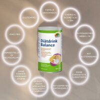 SUNLIFE® Diätdrink Balance 500g Pulver Kalorienarmer Eiweiß-Mahlzeitersatz Aminosäuren + 3 Eiweiß-Quellen Vitamine & Mineralien