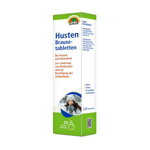 SUNLIFE® Husten Brausetabletten Hustenstiller mit...