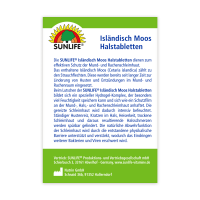 SUNLIFE® Halstabletten Isländisch Moos 24 Stk Husten Heiser trockene Schleimhaut Reiz Erkältung Halsschmerzen