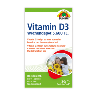 SUNLIFE® Vitamin D3 Wochendepot 20 Tabletten Knochen Zähne Langzeitwirkung Immunsystem Gesund Sonnenvitamin