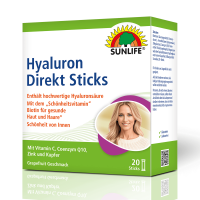 SUNLIFE® Hyaluron Direkt Sticks mit Biotin Coenzym Q10 Straffe Haut Haare Nägel Feuchtigkeitsspeichernd Falten