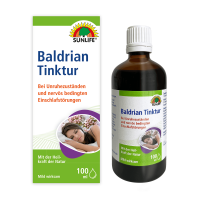 SUNLIFE® Baldrian Tinktur 100 ml Entspannung Wohlbefinden Nervosität Beruhigung Unruhe + Schlaffördernd Einschlafen Ruhe