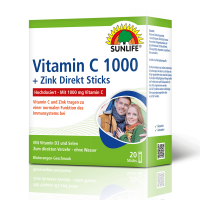 SUNLIFE® Vitamin C 1000 mg hochdosiert 20 Direkt Sticks + Zink Selen Vitamin D3 Komplex Immunsystem Gesundheit
