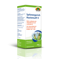 SUNLIFE® Spitzwegerich Hustensaft V 200 ml Abhusten Schleimlösend Bronchien Reiz Schleimhautentzündung gereizte Schleimhäute + Antibakteriell