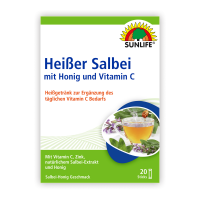 SUNLIFE® Heißer Salbei 20 Sticks Wärme Erkältungszeit Beruhigend Entspannend Tee Immunsystemstärkung + Honig & Vitamin C