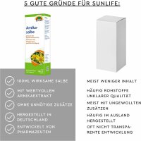 SUNLIFE® Arnika Salbe 100 ml Natürlich Gel Pflege Sport Entspannung + Arnika & Vitamin E